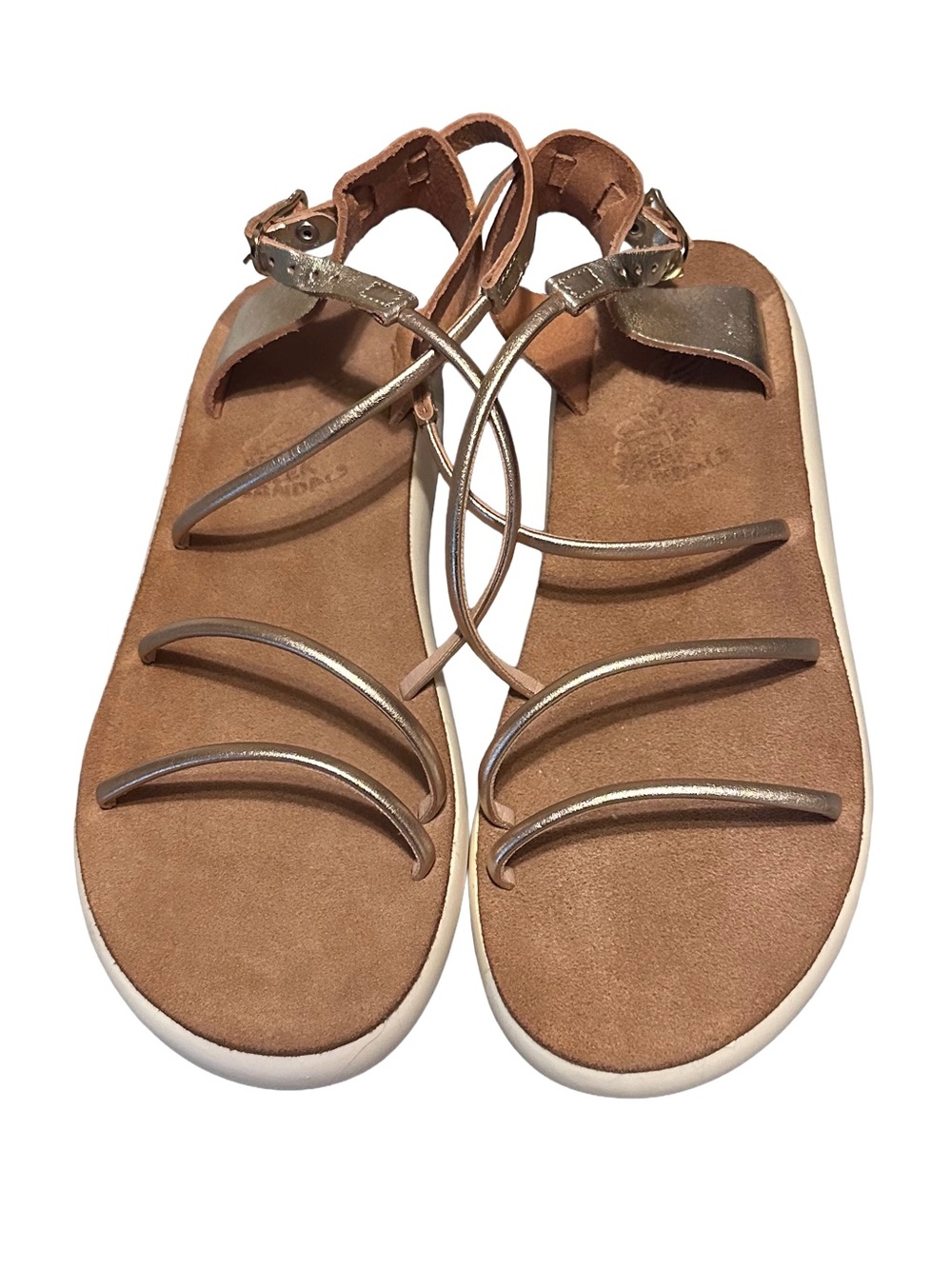 Like New Ancient Greek Sandals Anastasia Comfort Sandal Platinum - Picture 4 of 5